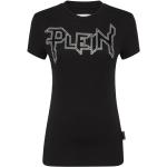 Reduzierte Schwarze Philipp Plein T-Shirts aus Baumwolle für Damen Größe S 