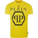 Reduzierte Gelbe Kurzärmelige Philipp Plein T-Shirts aus Baumwolle für Herren Größe XS 