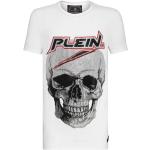 Reduzierte Weiße Kurzärmelige Philipp Plein T-Shirts aus Baumwolle für Herren Größe XXL 