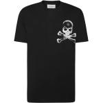 Reduzierte Schwarze Gothic Kurzärmelige Philipp Plein T-Shirts für Herren Größe M 