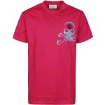 Rote Gothic Philipp Plein T-Shirts aus Baumwolle für Herren Größe M 