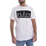 Reduzierte Weiße Kurzärmelige Philipp Plein T-Shirts aus Baumwolle Handwäsche für Herren Größe XXL 