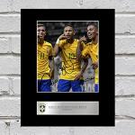 Philippe Coutinho, Neymar Jr, Gabriel Jesus Signiert Foto Display Brasilien