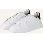 Weiße Philippe Model Low Sneaker aus Glattleder für Herren Größe 42 