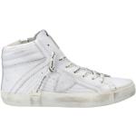 Weiße Bestickte Philippe Model High Top Sneaker & Sneaker Boots mit Reißverschluss aus Leder leicht für Herren Größe 39 