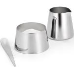 Silberne Moderne Philippi Runde Milch & Zucker Sets aus Edelstahl stapelbar 3-teilig 