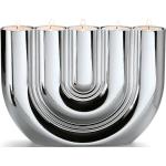 Reduzierte Silberne Moderne 22 cm Philippi Teelichthalter aus Chrom 