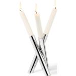 Silberne Moderne Philippi Kerzenständer & Kerzenhalter aus Edelstahl 