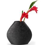 Schwarze 34 cm Philippi Vasen & Blumenvasen 34 cm mit Ländermotiv strukturiert aus Aluminium 