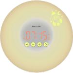 Gelbe PHILIPS Wake-Up Lichtwecker | Wake Up Lights mit Sonnenaufgang-Motiv für Kinder 