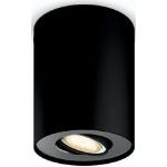 Schwarze PHILIPS hue Runde LED Aufbaustrahler aus Metall smart home GU10 