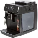 Schwarze PHILIPS Kaffeevollautomaten mit Kaffee-Motiv mit Milchaufschäumer 