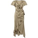 Reduzierte Olivgrüne Philosophy di Lorenzo Serafini Midi V-Ausschnitt Taillierte Kleider für Damen Größe S 