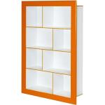 Phönix Regal Frame (L x B x H: 31,5 x 108,8 x 158,8 cm, Weiß/Orange, Traglast: 5 kg/Boden)