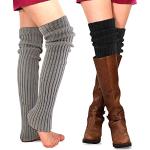 Schwarze Beinstulpen aus Baumwollmischung maschinenwaschbar für Damen Einheitsgröße für den für den Winter 