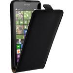 Schwarze PhoneNatic Nokia Lumia 535 Cases Art: Flip Cases mit Bildern aus Kunstleder mit Schutzfolie 