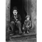 Photocircle Wandbild / Kunstdruck / Poster / Leinwand - Charlie Chaplin und Jackie Coogan