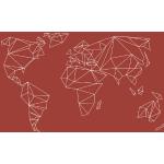 Terracottafarbene Nachhaltige Weltkarte Poster aus Terrakotta 100x150 