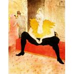 Photocircle Poster / Leinwandbild - La Clownesse Assise von Henri de Toulouse-Lautrec