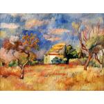 Grüne Impressionistische Pierre-Auguste Renoir Nachhaltige Keilrahmenbilder 90x120 