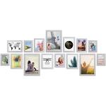 Silberne Moderne Photolini Fotowände & Bilderrahmen Sets DIN A4 aus Acrylglas bruchsicher 10x15 