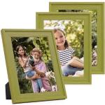 Grüne Landhausstil Photolini Fotowände & Bilderrahmen Sets aus Massivholz 10x15 3-teilig 