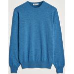 Hellblaue Piacenza Rundhals-Ausschnitt Kaschmir-Pullover aus Wolle für Herren 