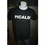 Picaldi 3050 Basic T-Shirt black schwarz neu mit Logoprint Berlin Dresden Kiez