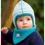 Türkise PICKAPOOH Bio Nachhaltige Kinderwendemützen aus Baumwolle für Babys für den für den Winter 