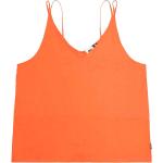 Orange Streetwear Bio Tank-Tops für Damen Größe M für den für den Sommer 
