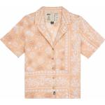 Rosa Streetwear Bio Leinenhemden mit Knopf aus Leinen für Damen Größe M 