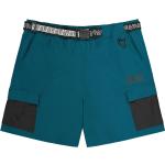 Blaue Bio Cargo-Shorts für Damen Größe M für den für den Sommer 