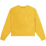 Gelbe Streetwear Bio Damensweatshirts aus Frottee Größe M 