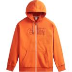 Orange Streetwear Bio Herrenhoodies & Herrenkapuzenpullover mit Reißverschluss mit Kapuze Größe L für den für den Herbst 