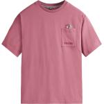 Rosa Vintage Bio Shirts mit Tasche für Damen Größe L für den für den Herbst 