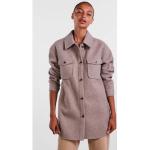Graue Unifarbene Casual Pieces Hemdjacken aus Polyester für Damen Größe XS 