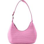 Reduzierte Pinke Pieces Damenschultertaschen & Damenshoulderbags mit Reißverschluss aus Textil Klein 