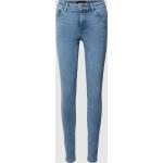 Hellblaue Pieces Skinny Jeans aus Baumwollmischung für Damen Größe S 