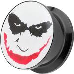 Schwarze Motiv Batman Der Joker Flesh Tunnel & Ohr Plugs aus Silikon für Herren 