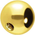PIERCINGLINE Universelle Schraubkugel mit Innengewinde 18 KARAT GOLD Piercing Aufsätze Kugel Gelbgold 1,6 x 4 mm