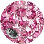 Rosa Piercingline Piercing Kugeln aus Kristall für Damen 