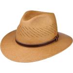 Kamelbraune Mayser Panamahüte mit Ländermotiv aus Stroh 58 für Herren 