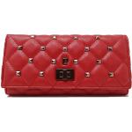 Rote Elegante Pierre Cardin Damenportemonnaies & Damenwallets mit Reißverschluss aus Kunstleder klein 