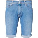 Indigofarbene Pierre Cardin Jeans-Bermudas mit Reißverschluss aus Denim für Herren für den für den Sommer 