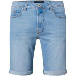 Blaue Pierre Cardin Jeans-Bermudas mit Reißverschluss aus Denim für Herren für den für den Sommer 