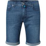 Blaue Pierre Cardin Jeans-Bermudas mit Reißverschluss aus Denim für Herren für den für den Sommer 