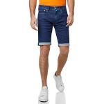 Blaue Pierre Cardin Lyon Jeans-Shorts aus Denim für Herren für den für den Sommer 