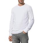 Weiße Langärmelige Pierre Cardin Rundhals-Ausschnitt T-Shirts für Herren Größe 4 XL 