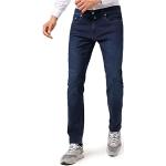 Marineblaue Pierre Cardin Lyon Stretch-Jeans mit Reißverschluss aus Baumwolle für Herren Weite 35 