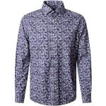 Marineblaue Karo Langärmelige Pierre Cardin Kentkragen Hemden mit Kent-Kragen für Herren Größe XL 